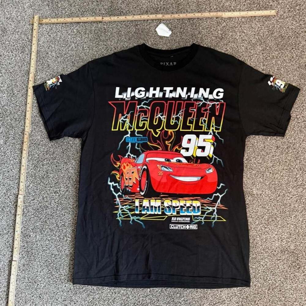 Disney Pixar Lightning McQueen I Am Speed Black T-Shirt
